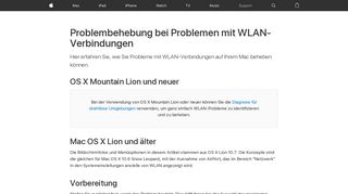 
                            4. Problembehebung bei Problemen mit WLAN-Verbindungen - Apple ...