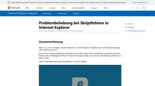 
                            9. Problembehebung bei Skriptfehlern in Internet Explorer