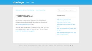 
                            5. Problemdiagnose – Duolingo Hilfe-Center