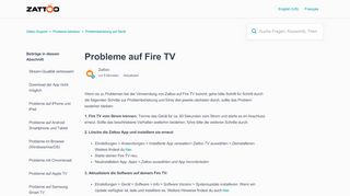 
                            2. Probleme auf Fire TV – Zattoo Support