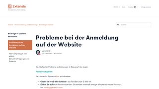 
                            3. Probleme bei der Anmeldung auf der Website – Extensis