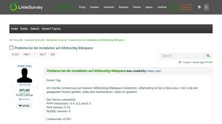 
                            9. Probleme bei der Installation auf Alfahosting Webspace ...