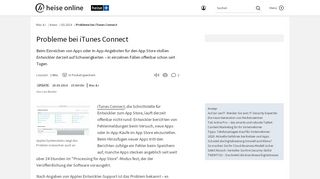 
                            7. Probleme bei iTunes Connect | heise online