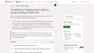 
                            1. Probleme beim Ändern der Onlinesicherheits- oder ... - Xbox Support