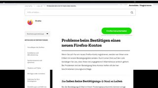 
                            3. Probleme beim Bestätigen eines neuen Firefox-Kontos | Mozilla-Hilfe