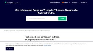 
                            13. Probleme beim Einloggen in Ihren Trustpilot-Business-Account ...