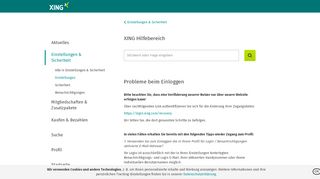 
                            7. Probleme beim Einloggen | XING FAQ