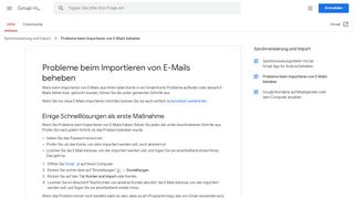 
                            6. Probleme beim Importieren von E-Mails beheben ... - Google Support