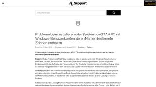 
                            5. Probleme beim Installieren oder Spielen von GTAV ... - Rockstar Support