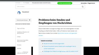 
                            7. Probleme beim Senden und Empfangen von ... - Mozilla Support