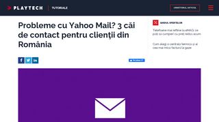 
                            9. Probleme cu Yahoo Mail, în România. 3 căi de contact direct - Playtech
