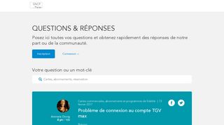 
                            5. Problème de connexion au compte TGV max - Avec Réponse(s) - SNCF ...