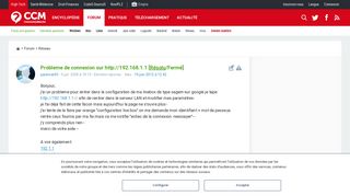 
                            7. Probleme de connexion sur http://192.168.1.1 [Résolu] - Comment Ça ...