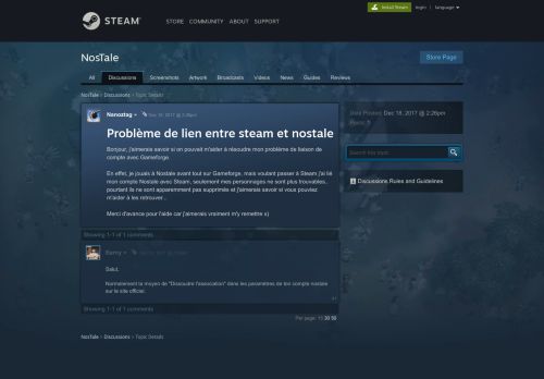 
                            12. Problème de lien entre steam et nostale :: NosTale Discussions