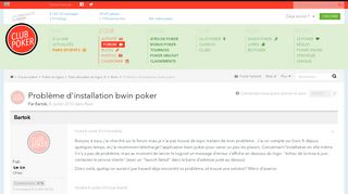 
                            10. Problème d'installation bwin poker - Bwin - Club Poker