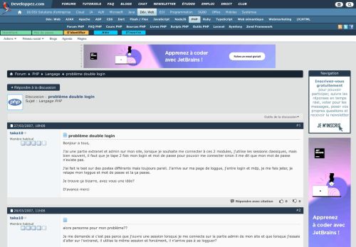
                            13. problème double login - Developpez.net