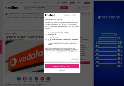 
                            8. Probleme im Netz: Vodafone-Kunden melden Störungen - T-Online