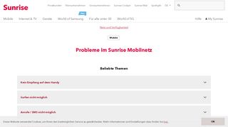 
                            13. Probleme im Sunrise Mobilnetz – Sunrise Hilfe