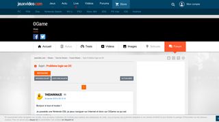 
                            12. Problème login sur DS sur le forum OGame - 30-01-2010 20:12:16 ...