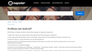 
                            3. Probleme mit Android? – Napster