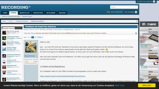 
                            8. Probleme mit Avast Free Antivirus | Recording.de