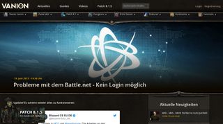 
                            12. Probleme mit dem Battle.net - Kein Login möglich - Vanion