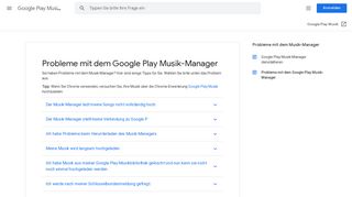 
                            3. Probleme mit dem Google Play Musik-Manager ... - Google Support