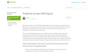 
                            11. Probleme mit dem GPS Signal – komoot Feedback & Hilfe