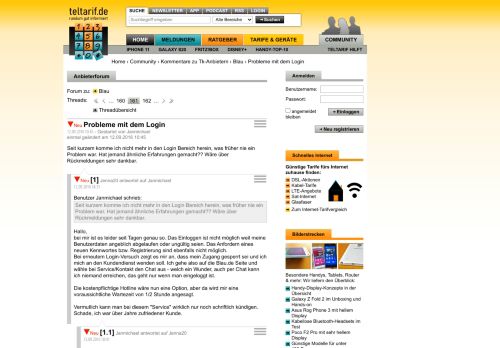 
                            5. Probleme mit dem Login - teltarif.de Community