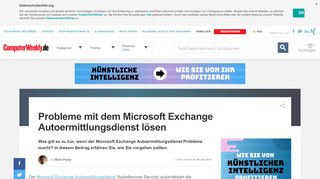 
                            5. Probleme mit dem Microsoft Exchange Autoermittlungsdienst lösen