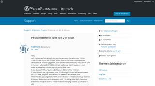 
                            9. Probleme mit der de-Version | WordPress.org
