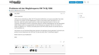 
                            11. Probleme mit der Wegfahrsperre VW T4 Bj 1996 - Elektronik & Car ...