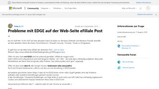 
                            8. Probleme mit EDGE auf der Web-Seite eFiliale Post - Microsoft ...