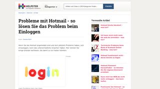 
                            9. Probleme mit Hotmail - so lösen Sie das Problem beim Einloggen