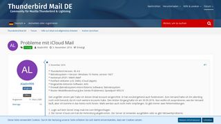 
                            2. Probleme mit iCloud Mail - Konten einrichten - Thunderbird Mail DE