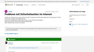 
                            10. Probleme mit Sicherheitsseiten im Internet - Microsoft Community