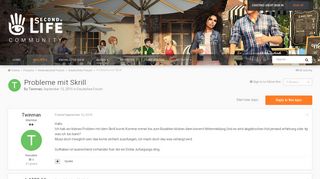 
                            9. Probleme mit Skrill - Deutsches Forum - SecondLife Community