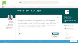 
                            4. Probleme mit Smart Login | DATEV-Community