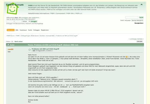 
                            4. Probleme mit SSH auf CCU2 Zugriff - FHEM Forum