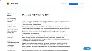 
                            6. Probleme mit Windows 10? – CyberGhost VPN