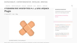 
                            5. Probleme mit WordPress 4.7.2 und Jetpack Plugin - Digitale Inhalte ...