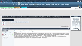 
                            13. Problème page d'authentificaton login - Developpez.net