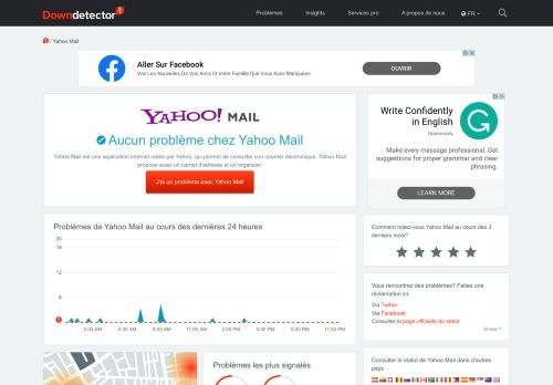 
                            10. Problème sur Yahoo Mail, le site est bloqué | Downdetector