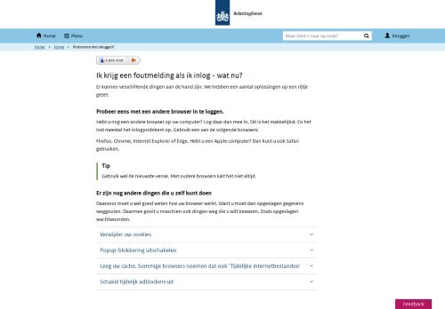 
                            3. Problemen met inloggen? - Belastingdienst