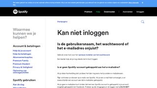 
                            12. Problemen met inloggen - Spotify