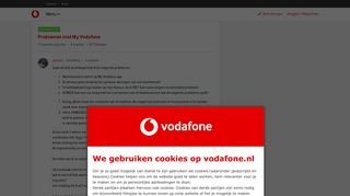 
                            2. Problemen met My Vodafone | Vodafone Community