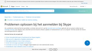 
                            5. Problemen oplossen bij het aanmelden bij Skype | Skype-ondersteuning