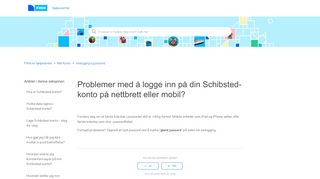 
                            5. Problemer med å logge inn på din Schibsted-konto på nettbrett eller ...