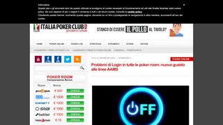 
                            13. Problemi di Login in tutte le poker room: nuovo guasto alle linee ...