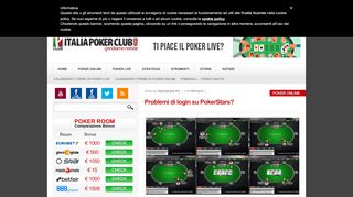 
                            12. Problemi di login su PokerStars? | Italiapokerclub